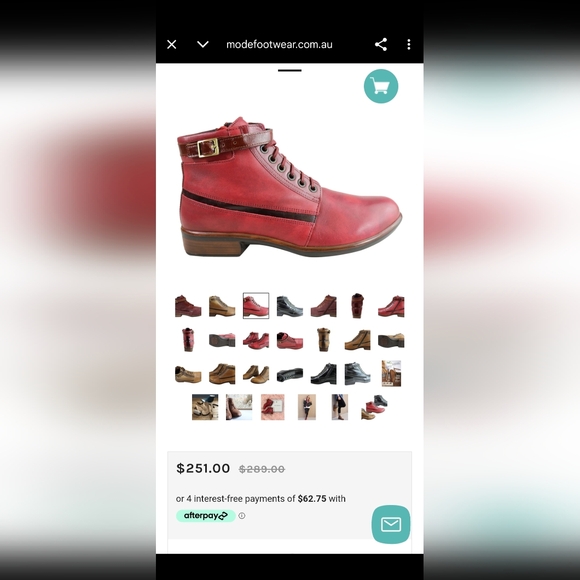 NAOT Footwear Women's Kona Boot In Red, Size 8 US Or 39 EUR - Picture 16 of 16